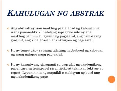 Elemento Ng Abstrak Halimbawa At Kahulugan Nito.